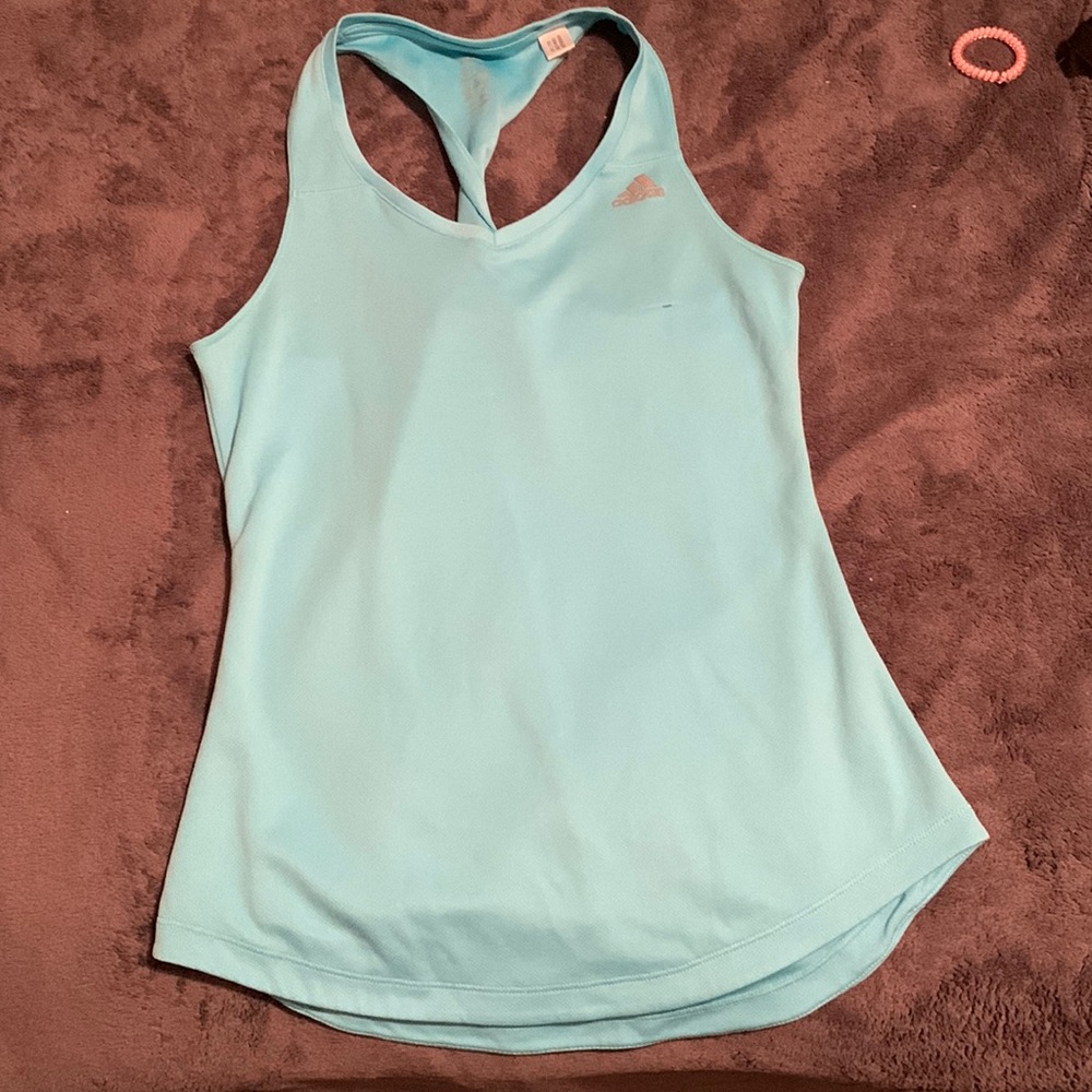 Adidas blue running tank top